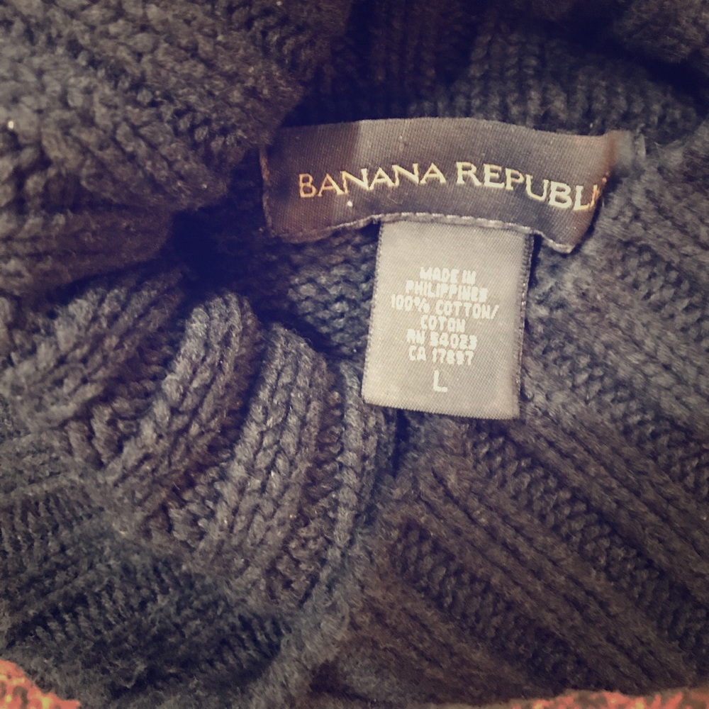 Banana Republic Men’s Large Charcoal Sweater